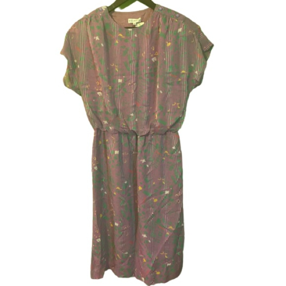 Vintage 80’s sheer lined lilac colour dress